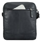 Leder Umhängetasche Retro schwarz