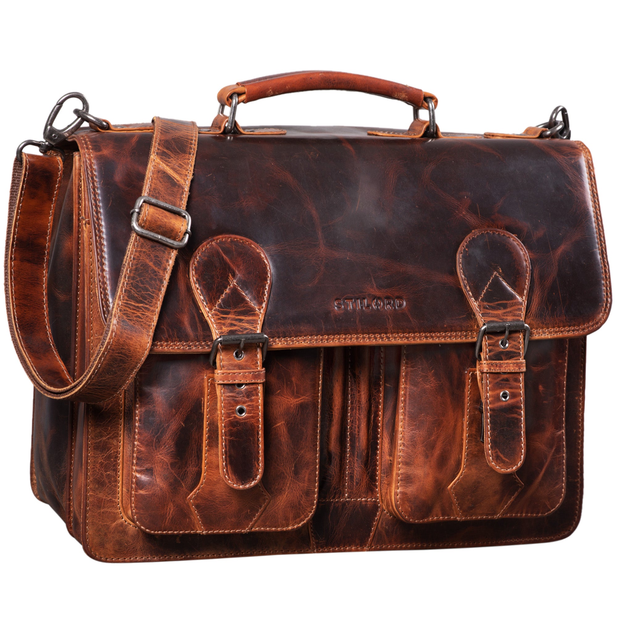 Trolleytasche Vintage Lederr