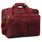 Vintage Lehrertasche echtes Leder rot