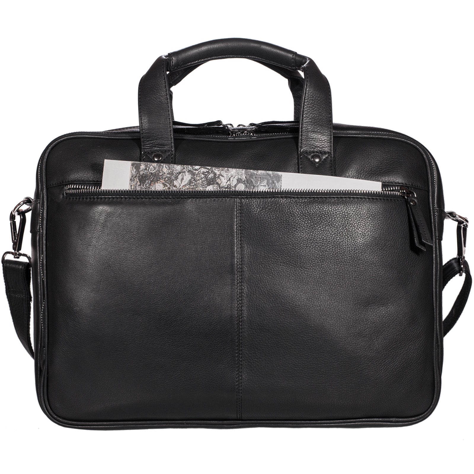 Lehrertasche schwarz Leder