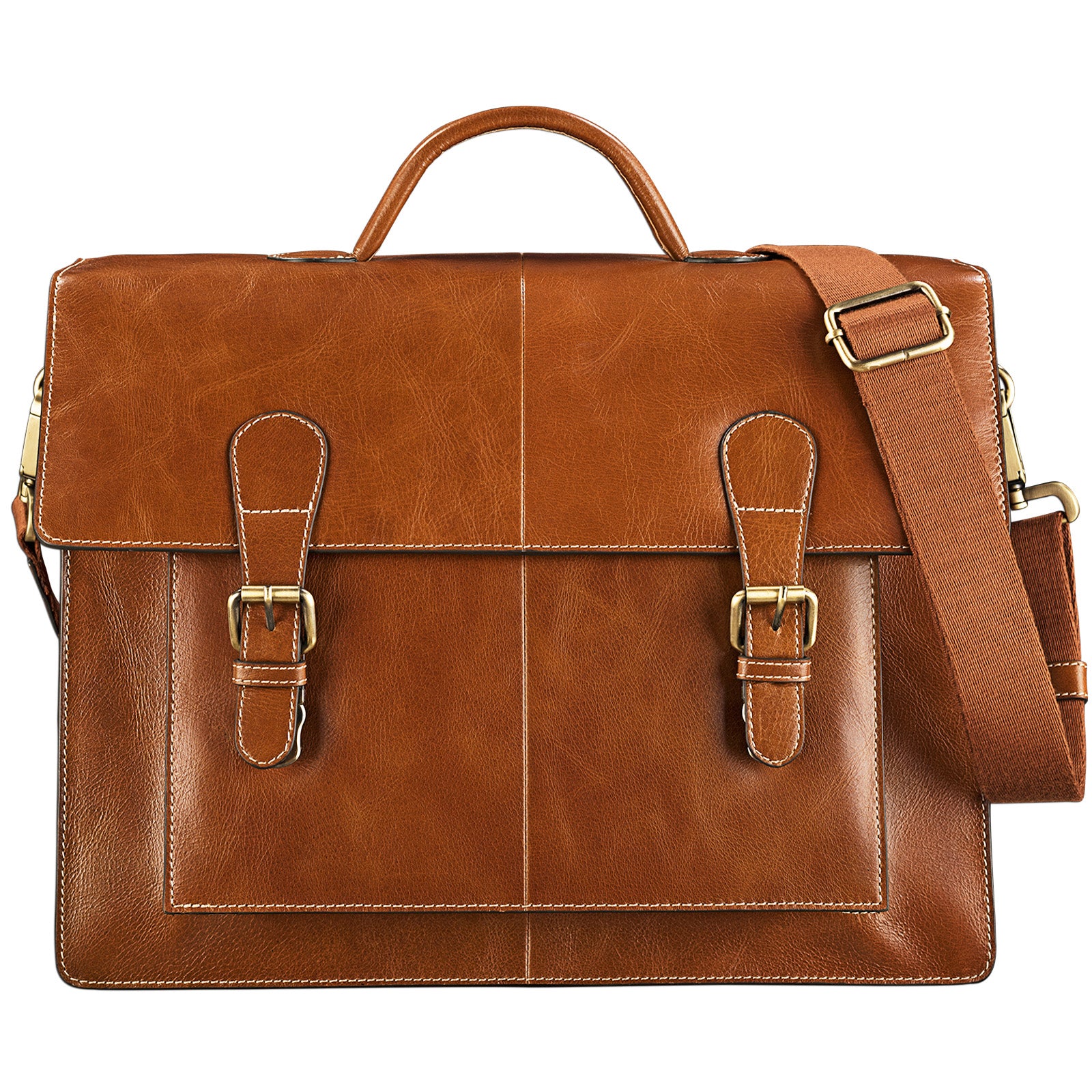 Vintage Aktentasche Leder Cognac