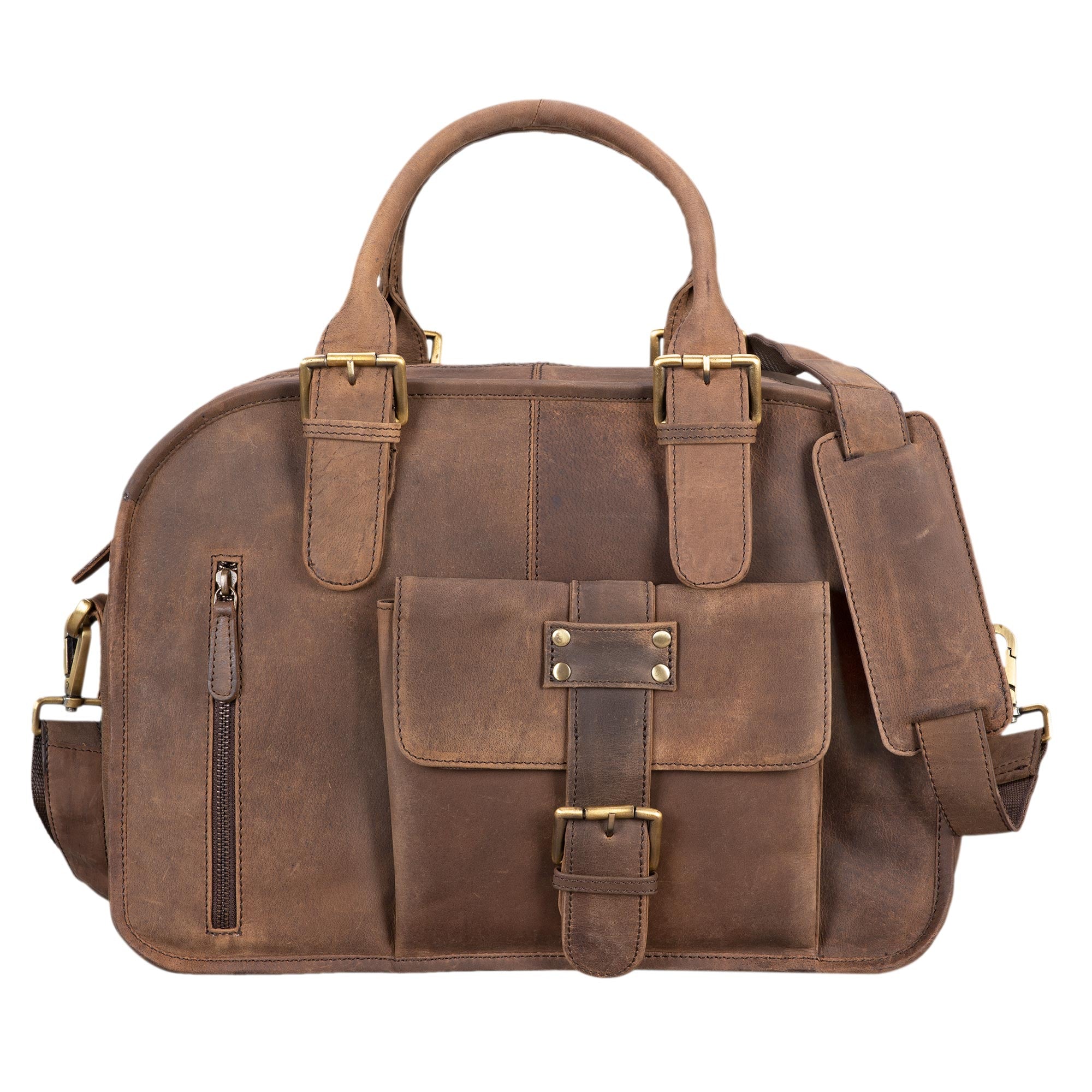 Lehrertasche groß Echtleder braun