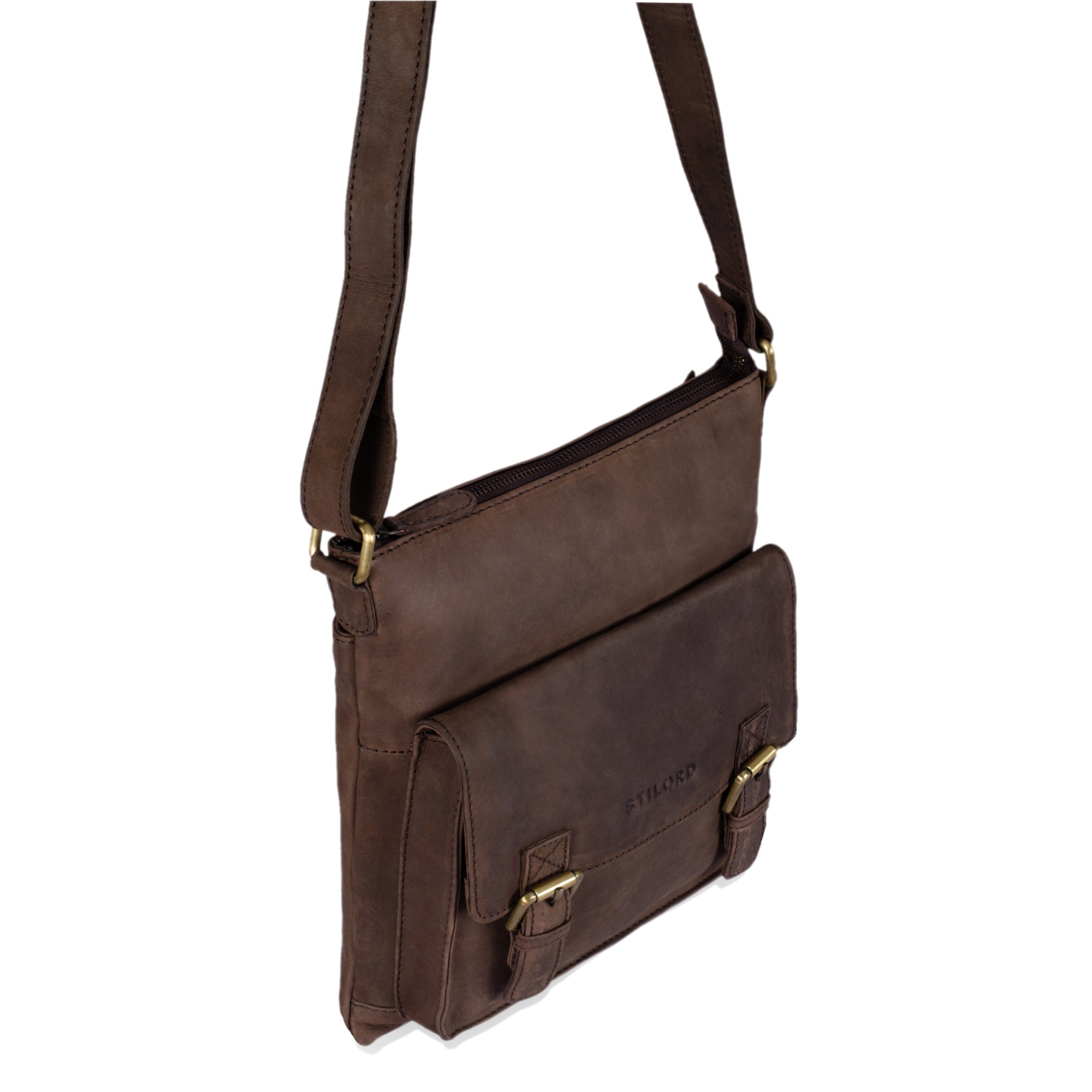 Herren Messenger Bag klein Leder
