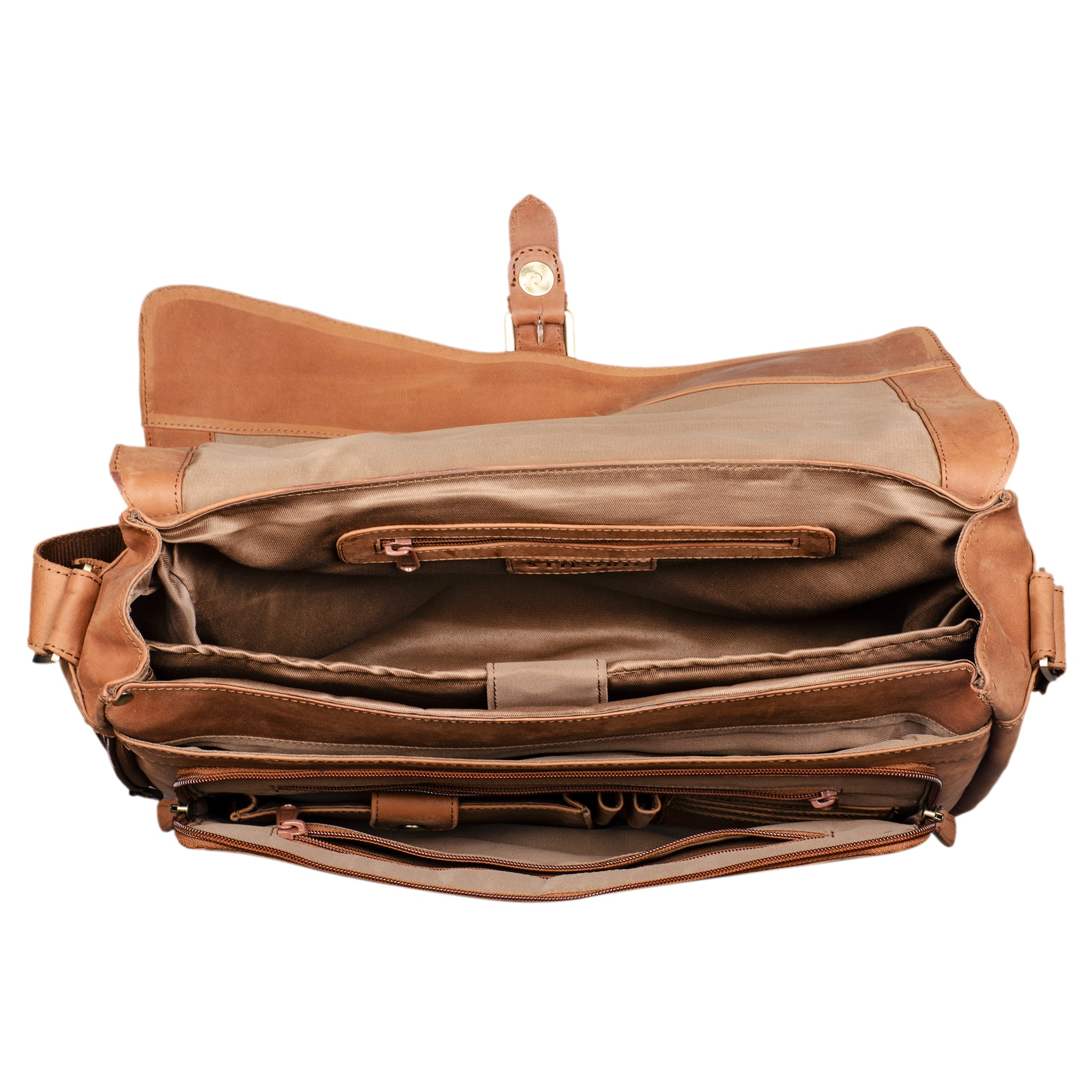 Leder Messenger Bag Vintage XL