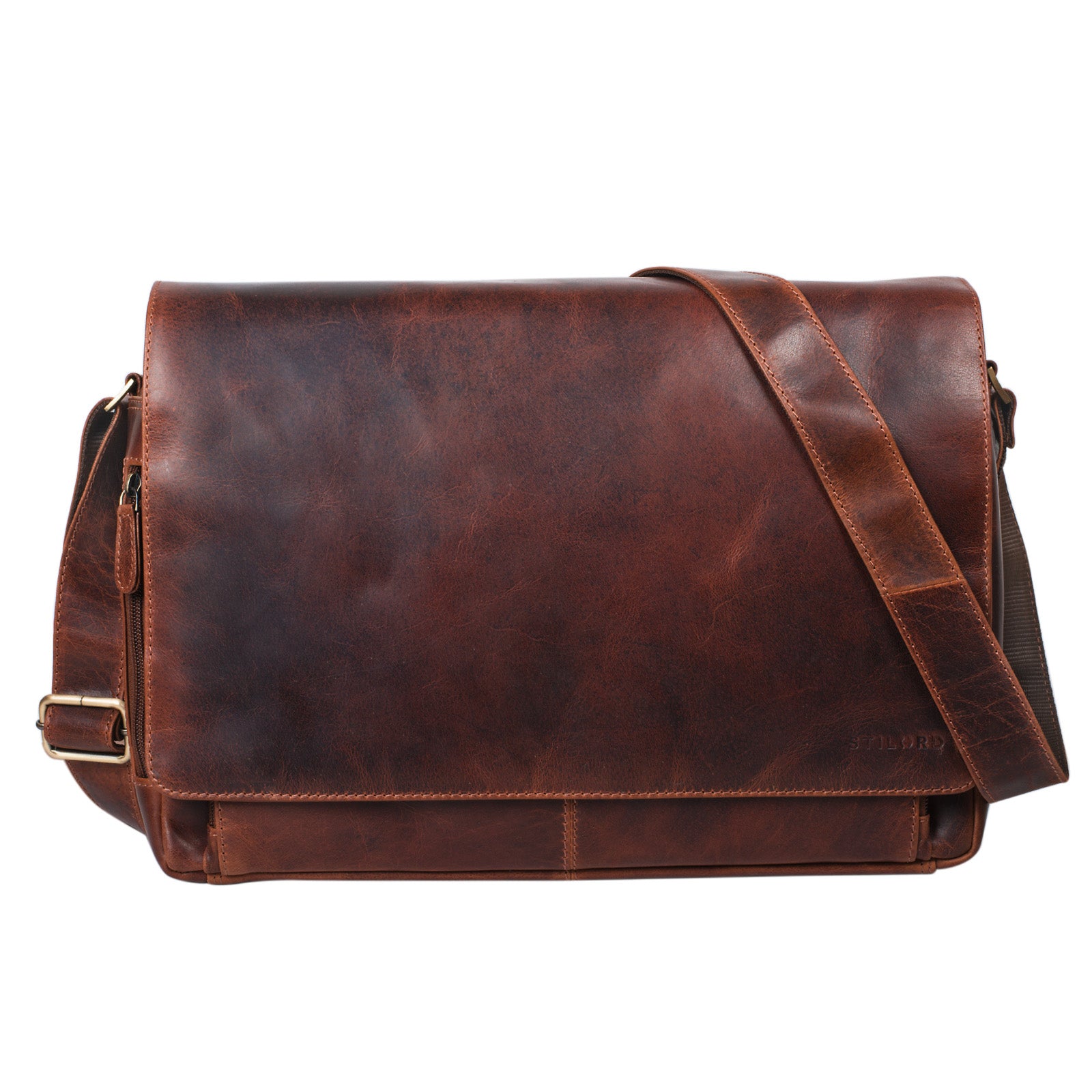 Leder Messenger Bag braun