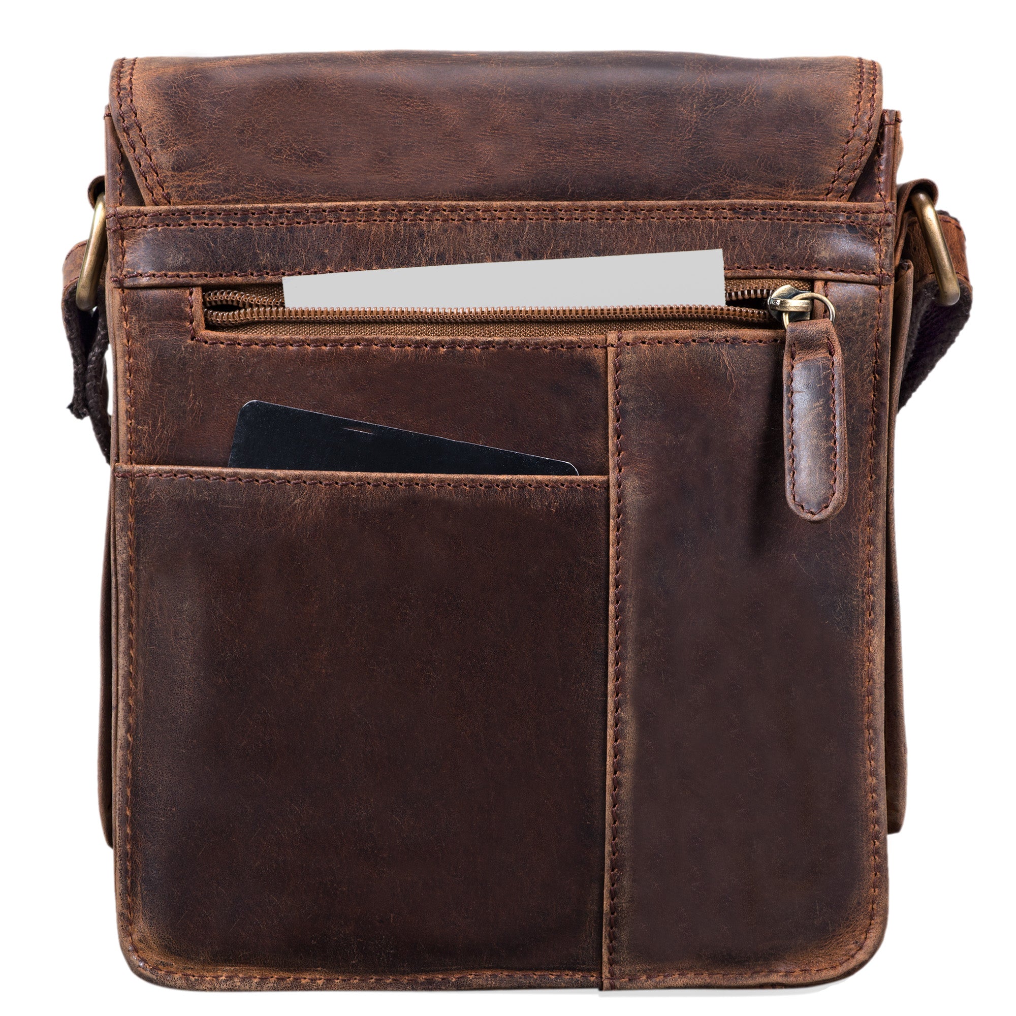 Leder Messengertasche klein