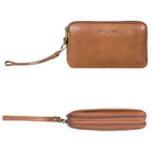Handgefertigte Handgelenktasche aus Leder