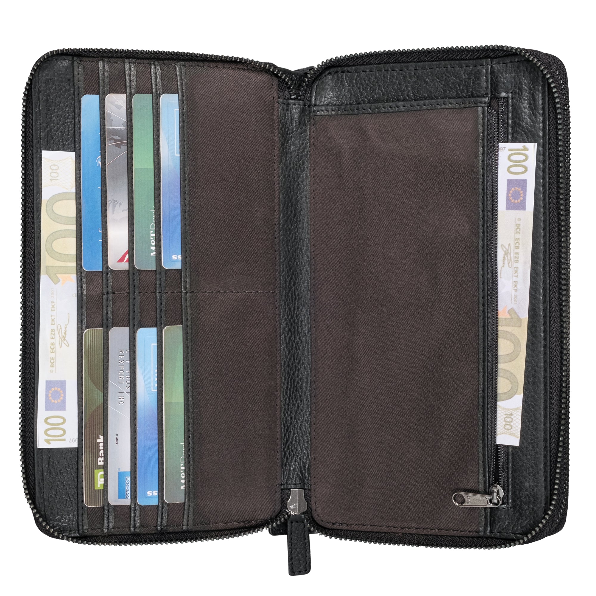 Leder Portemonnaie mit vielen Fächern