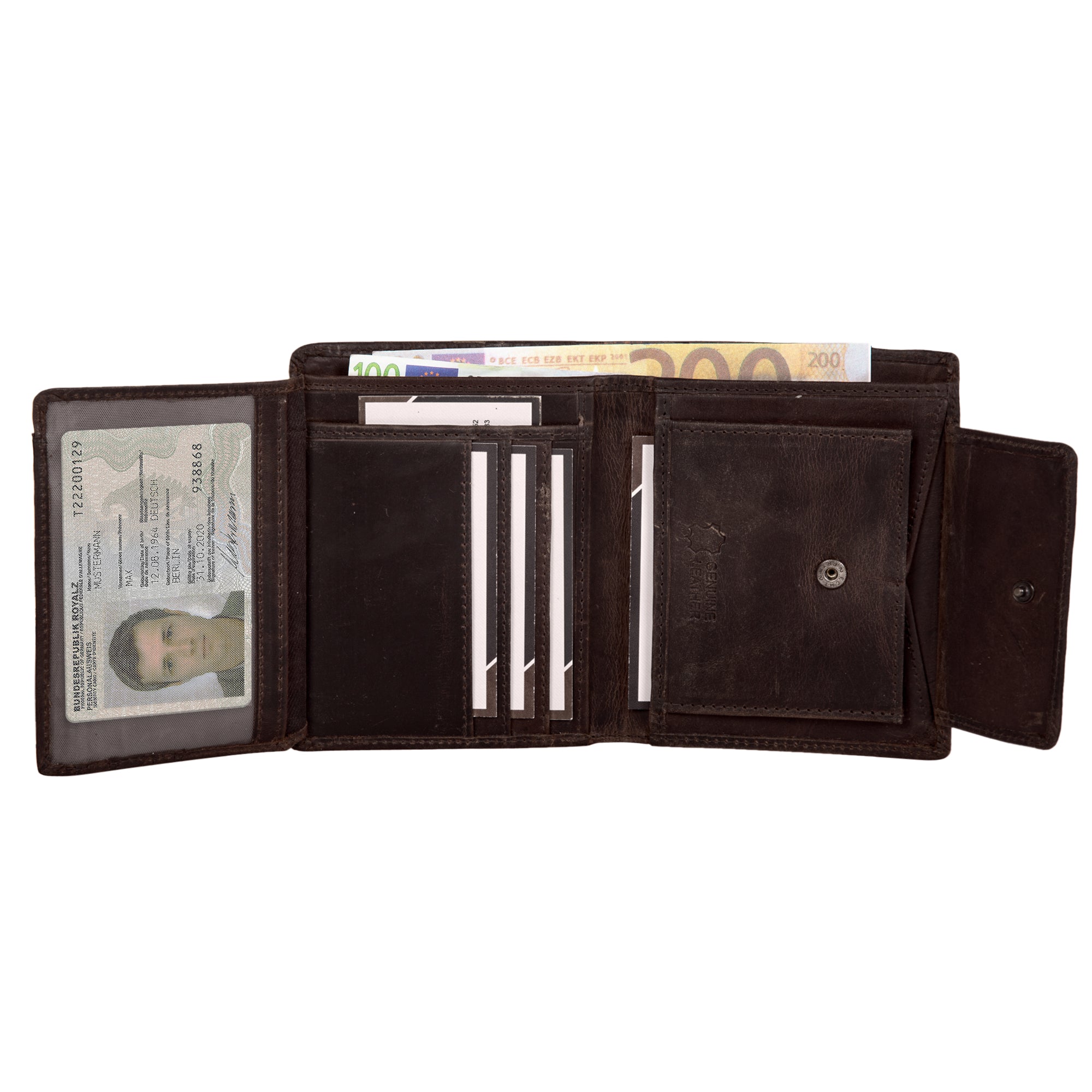 Portemonnaie Maenner cognac-braun