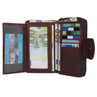 Portemonnaie Damen Leder dunkel braun