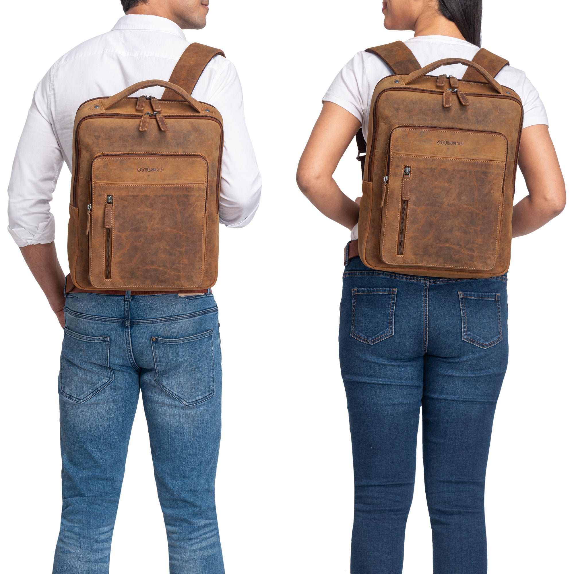Business Arbeitsrucksack Leder Damen Herren