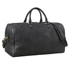 Weekender Leder schwarz aus der schrägen Frontalperspektive