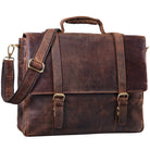 Vintage Businesstasche Leder groß aufsteckbar