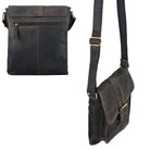 Schultertasche Leder Braun für Herren