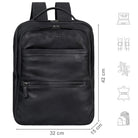 Leder Rucksack Business schwarz schlank Damen