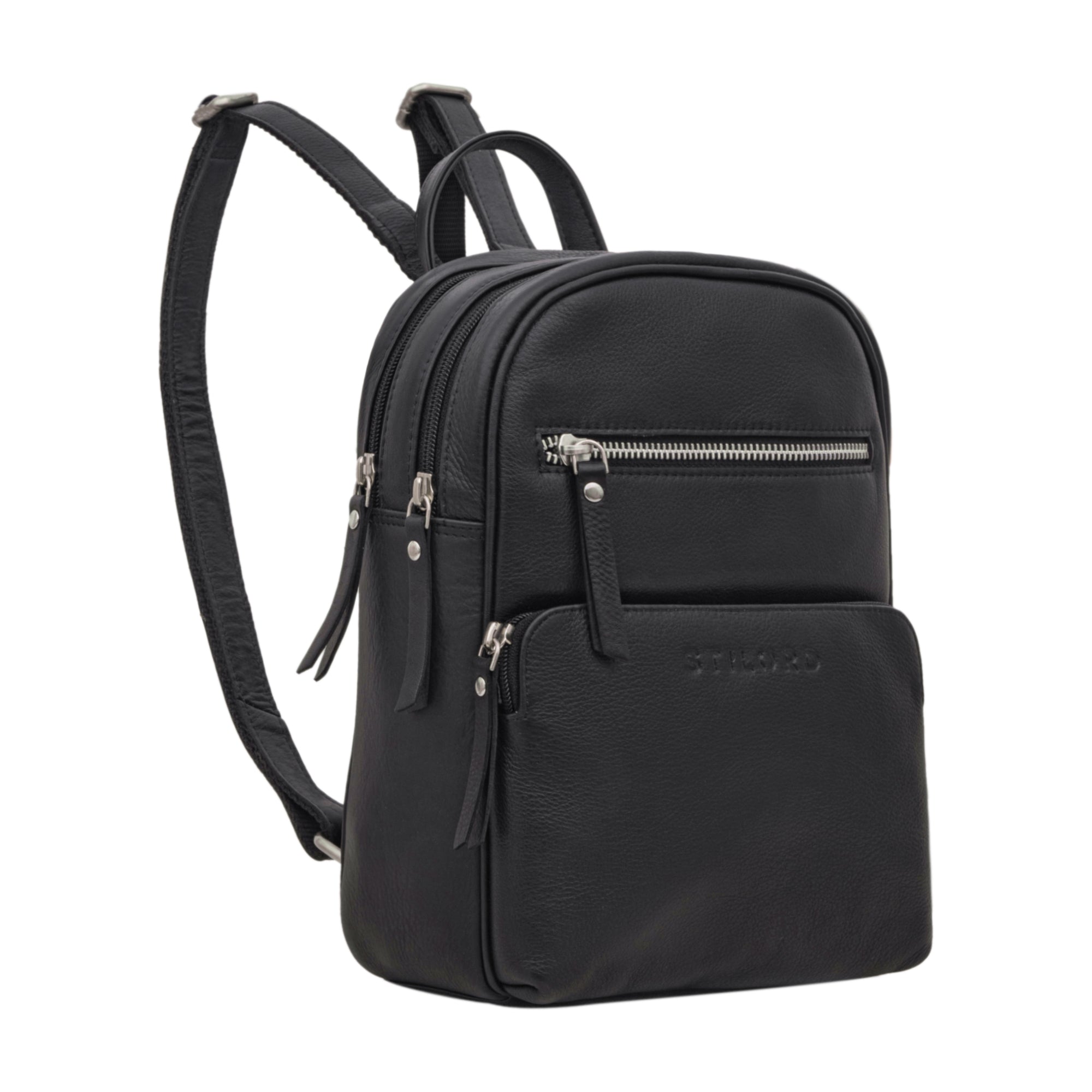 cityrucksack vintage damen schwarz klein Leder