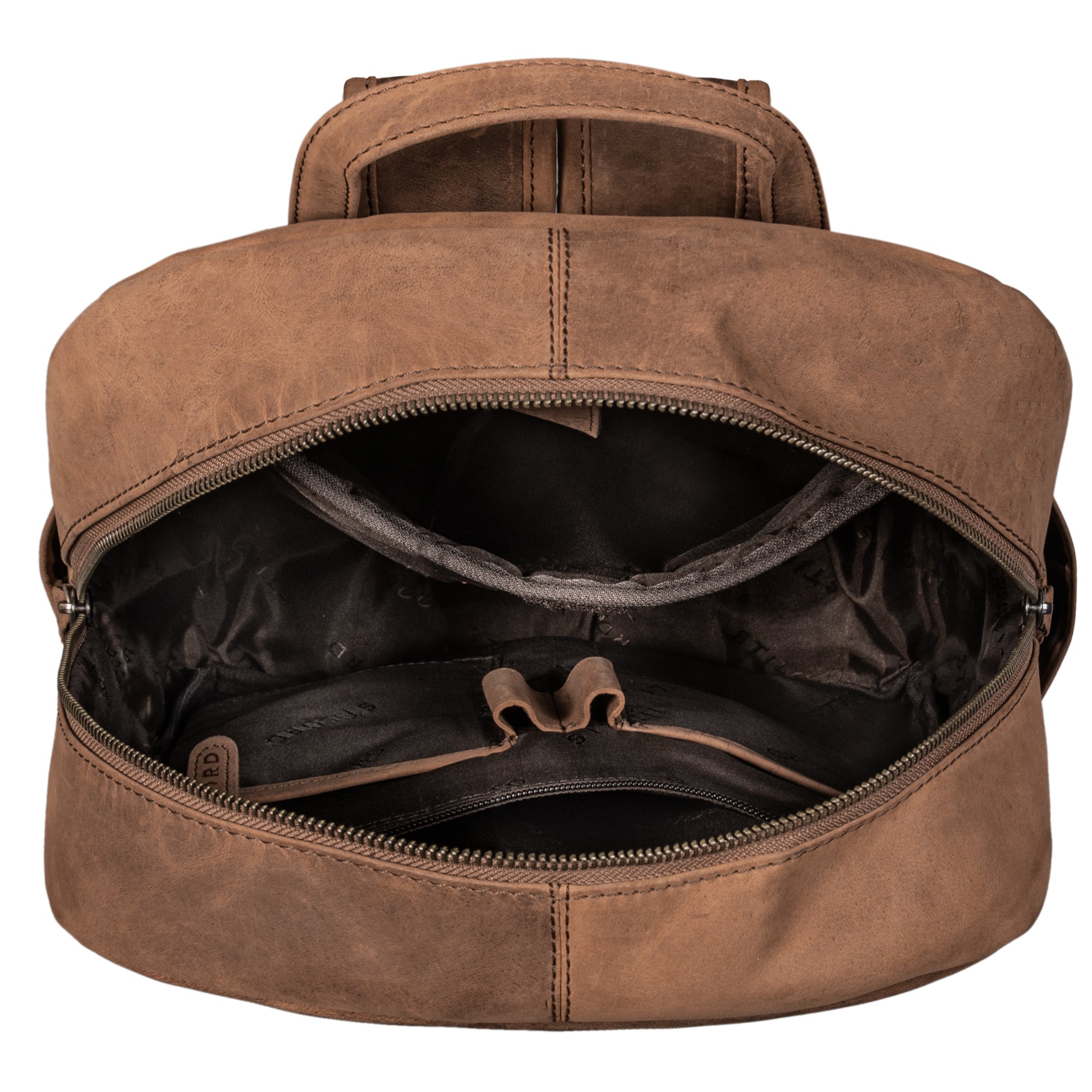 Brauner Schulrucksack Leder