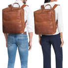 Herren rucksack leder damen groß braun