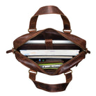 Leder Business Schultertasche Herren braun