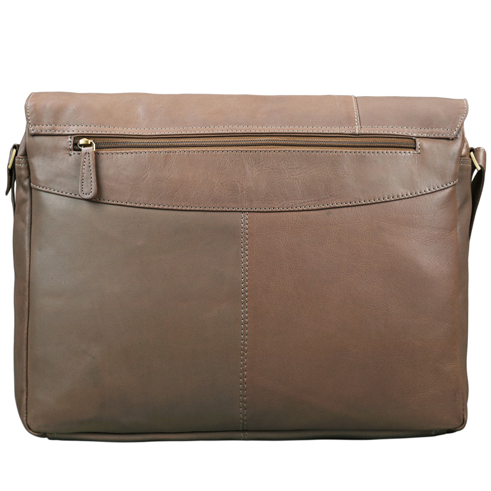 Unitasche Leder grau-braun
