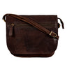 Umhängetasche Dunkel-Braun Frauen Vintage-Leder