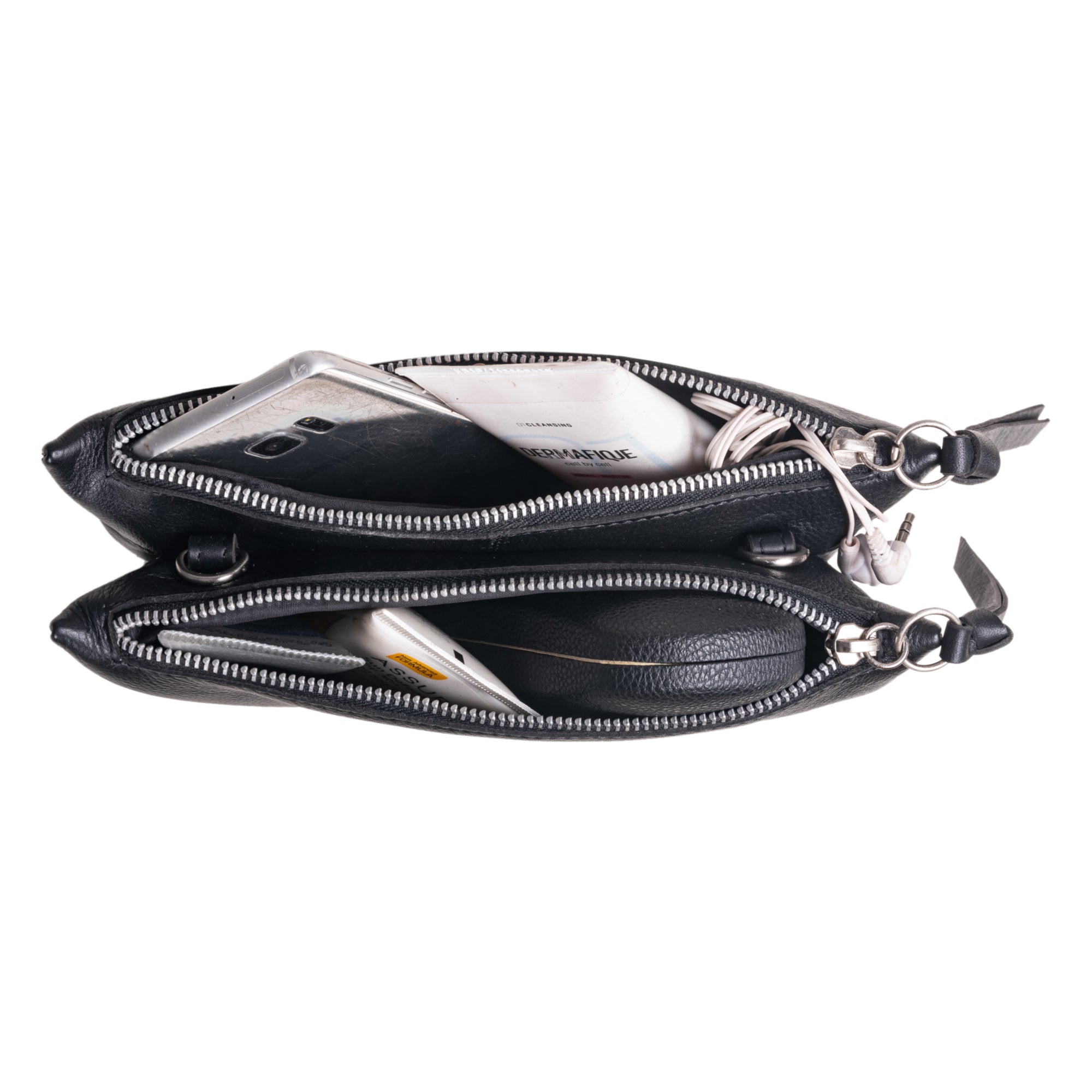 Damentasche schwarz Leder