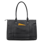 Schwarzer Damen Shopper Leder Tasche