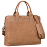 Elegante braune Leder-Tasche mit flachem Design