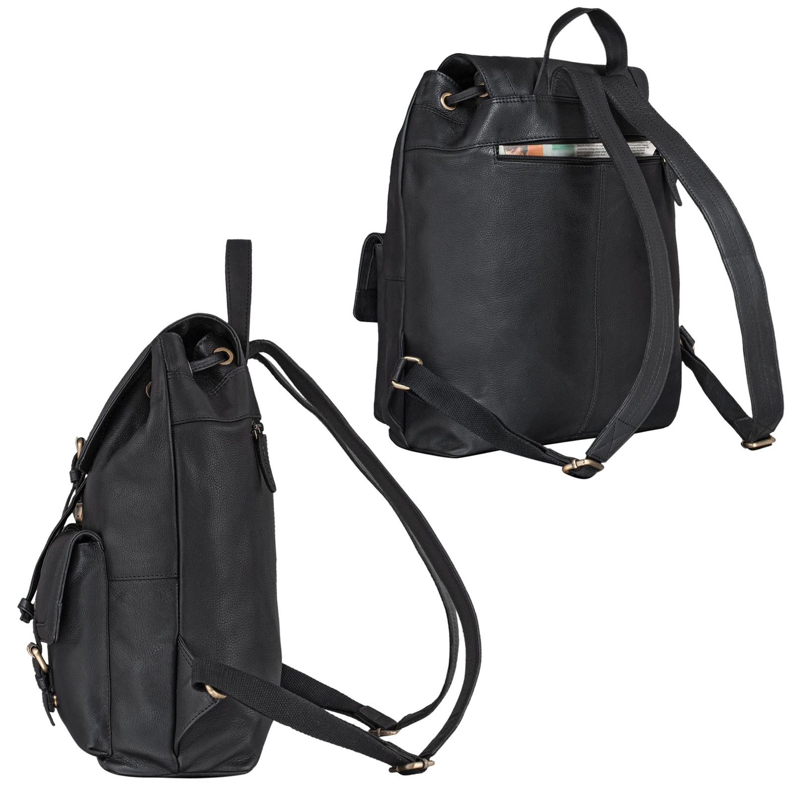 Leder Rucksack für Frauen braun