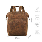 Lederrucksack Damen braun