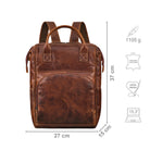 Lederrucksack Damen braun