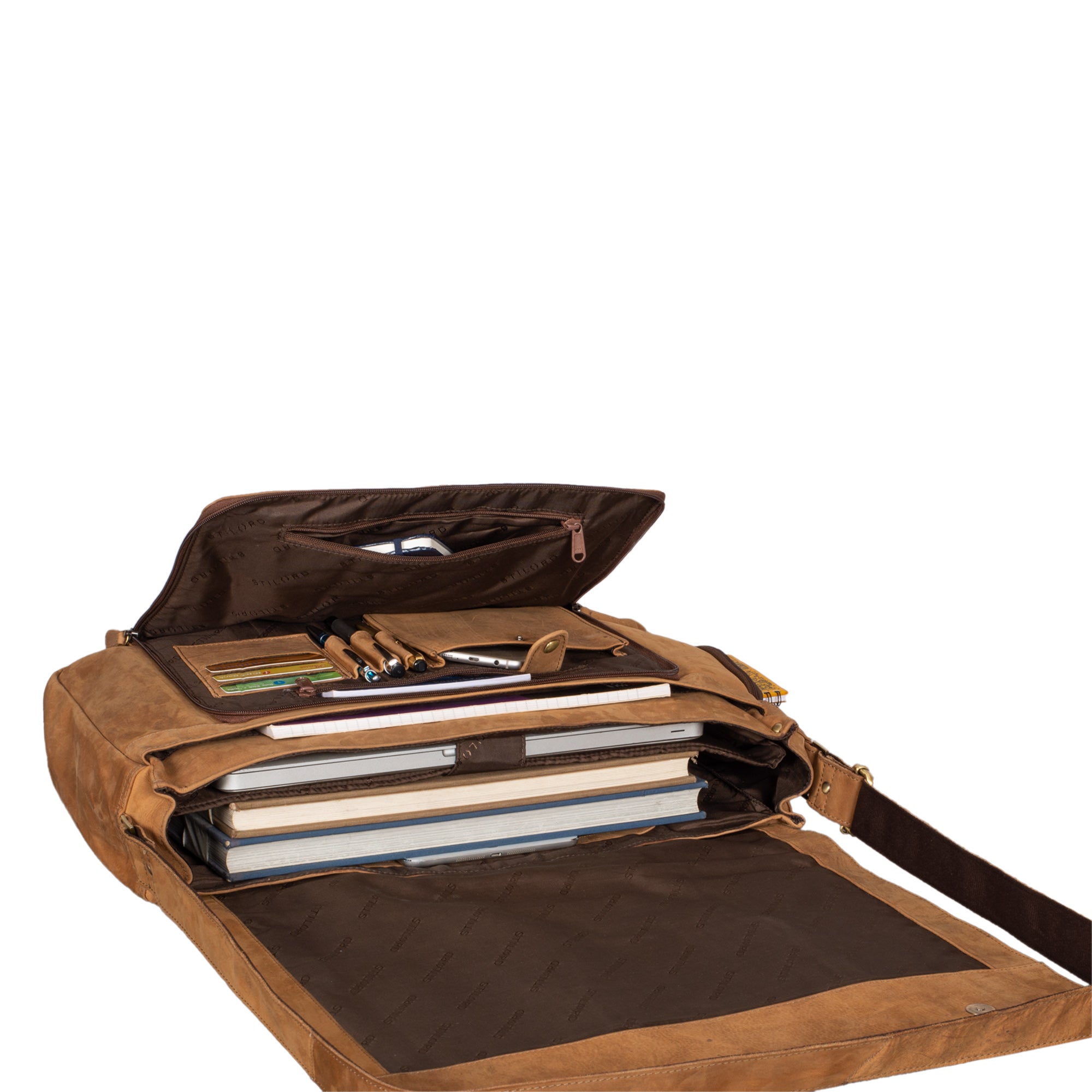 XXL Ledertasche Schultertasche für Herren