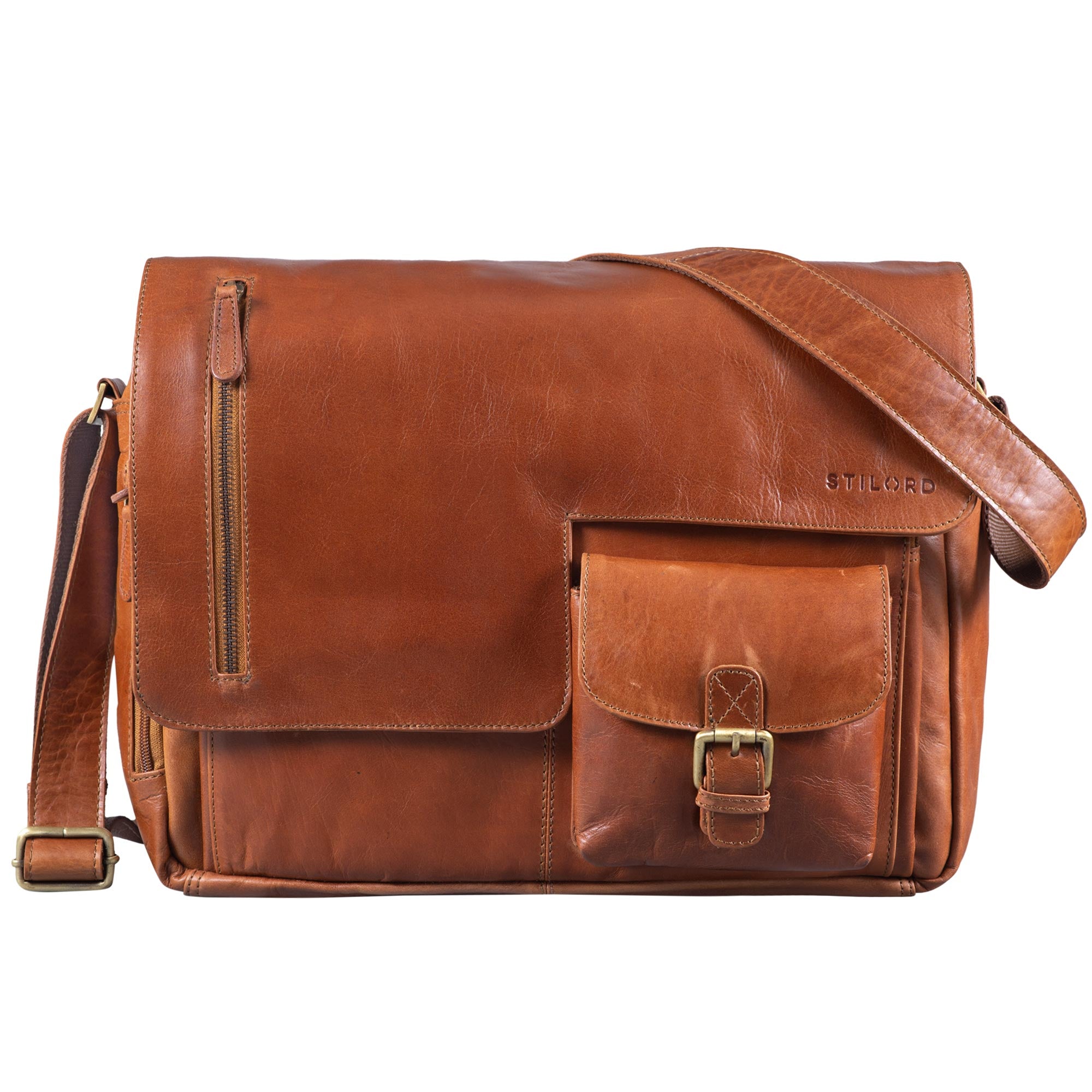 Vintage Ledertasche groß braun