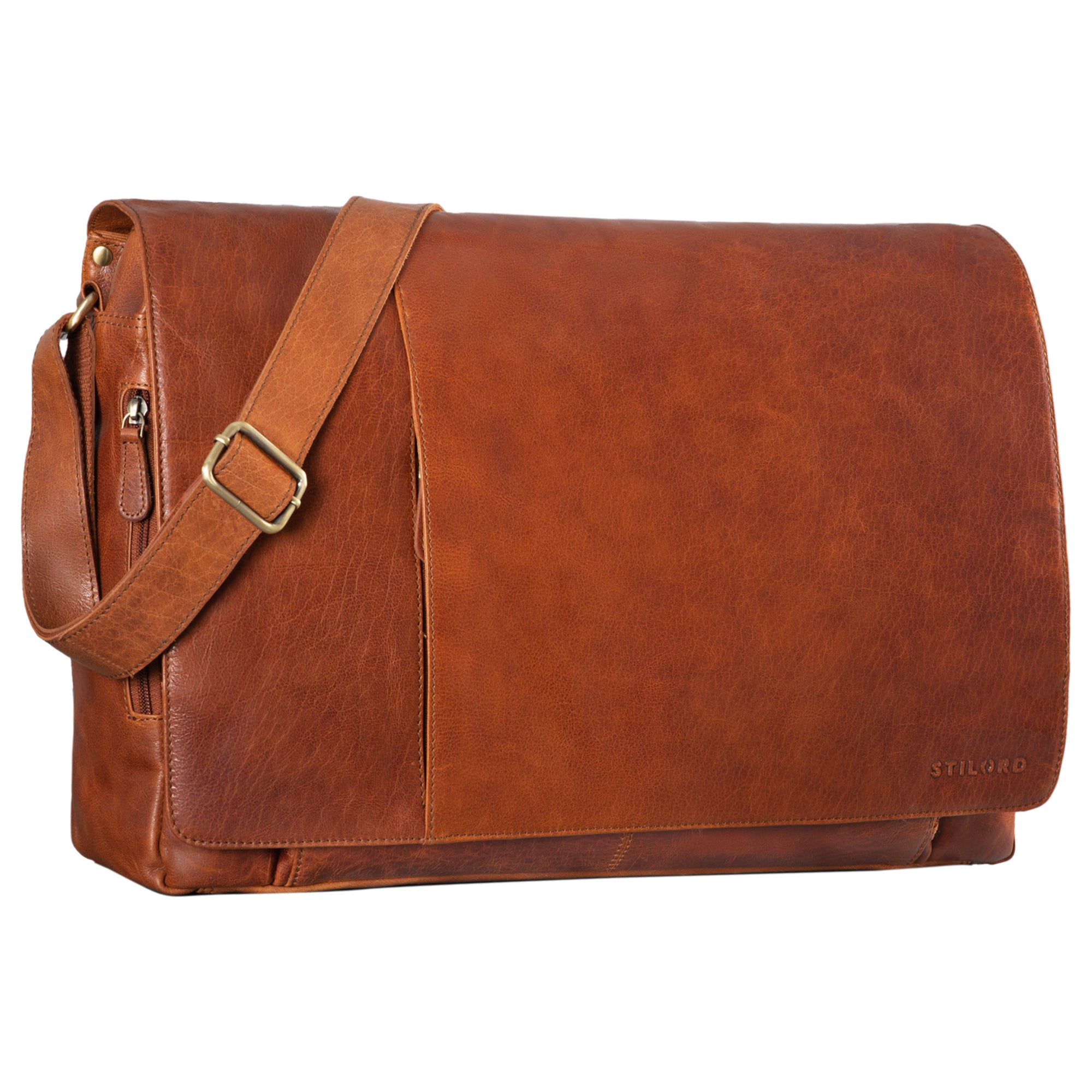 Cognac Braune Schultertasche Vintage