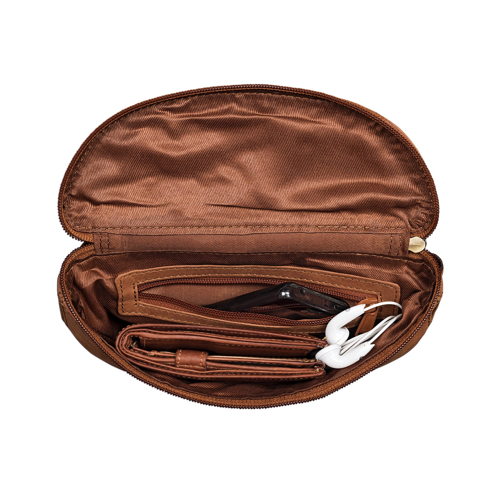 Umhängetasche braun Leder Damen