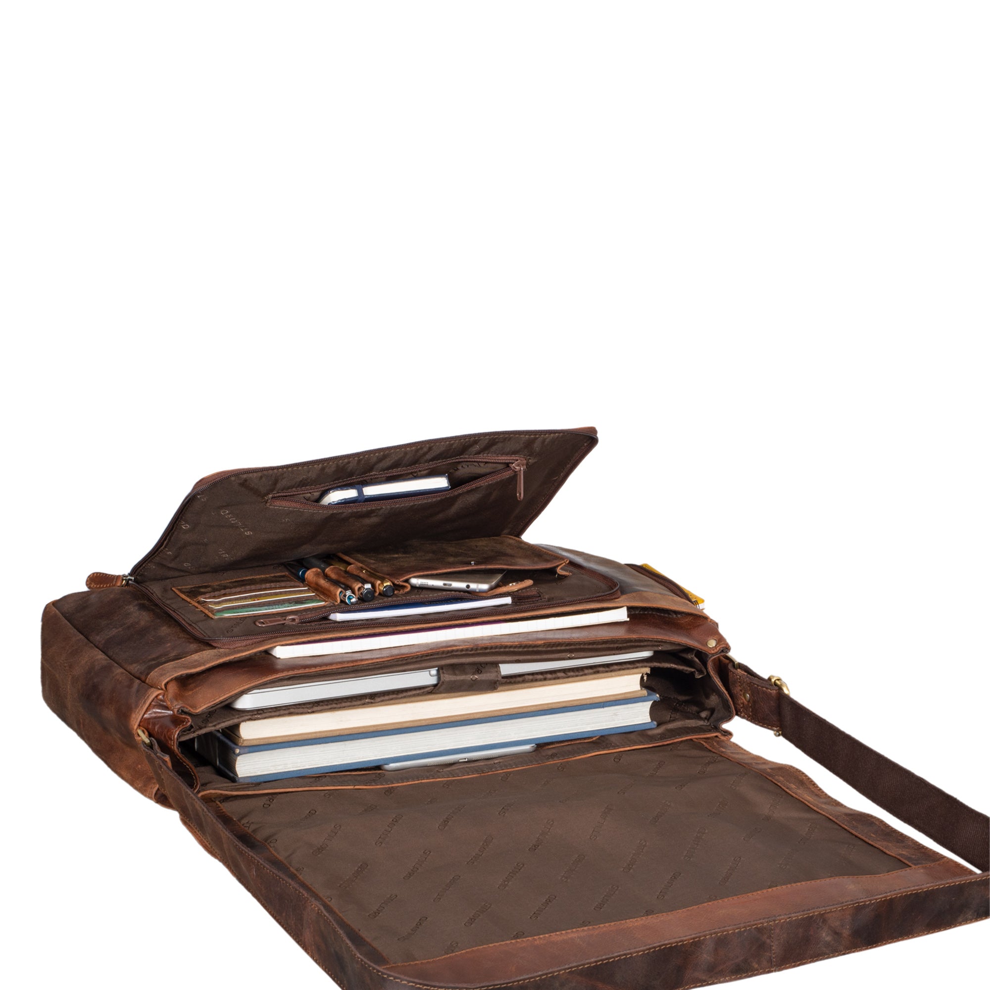 Braune Ledertasche XXL