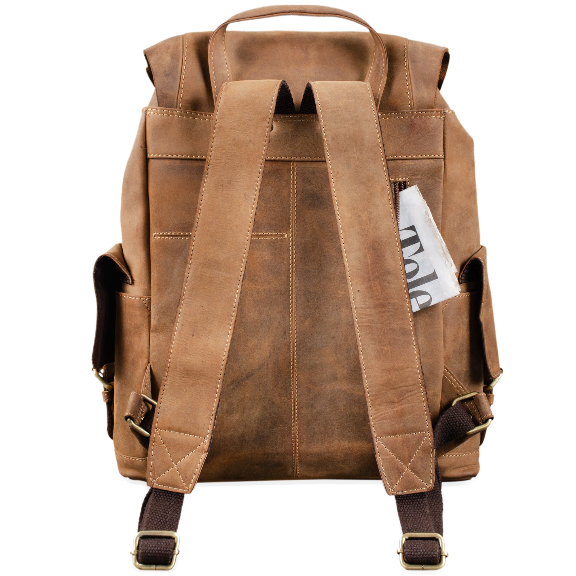 Uni Rucksack Vintage Leder