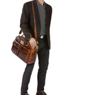 Aktentasche Leder Vintage antik-braun