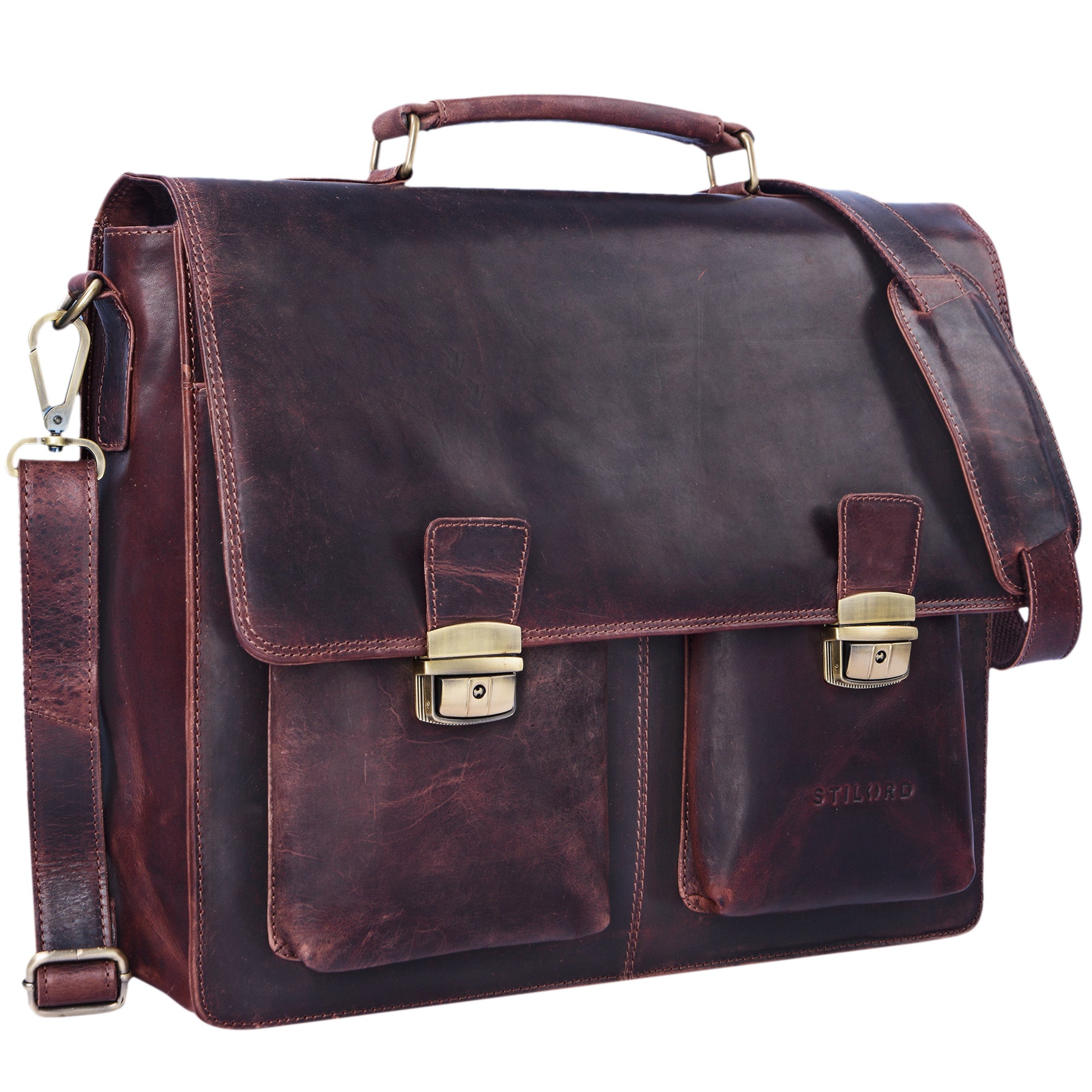 Aktentasche Vintage Retro Leder XL
