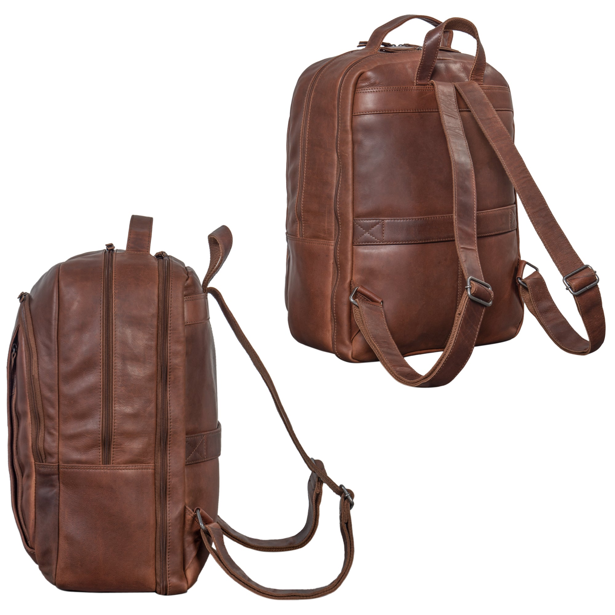 Arbeitsrucksack Braun Schultergurt verstellbar 