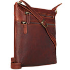 Vintage Damentasche Leder dunkel braun