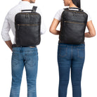 Daypack Vintage Leder schwarz
