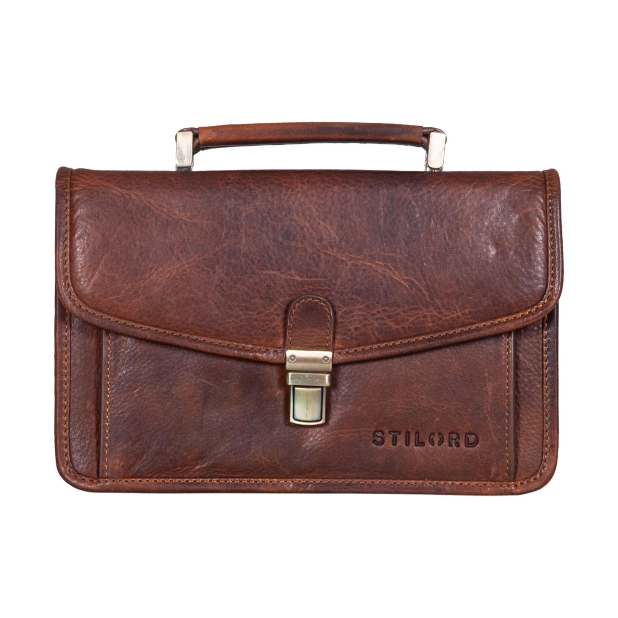 Kleine Leder Handtasche Vintage braun