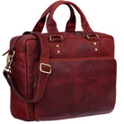 Rote Leder Aktentasche Vintage