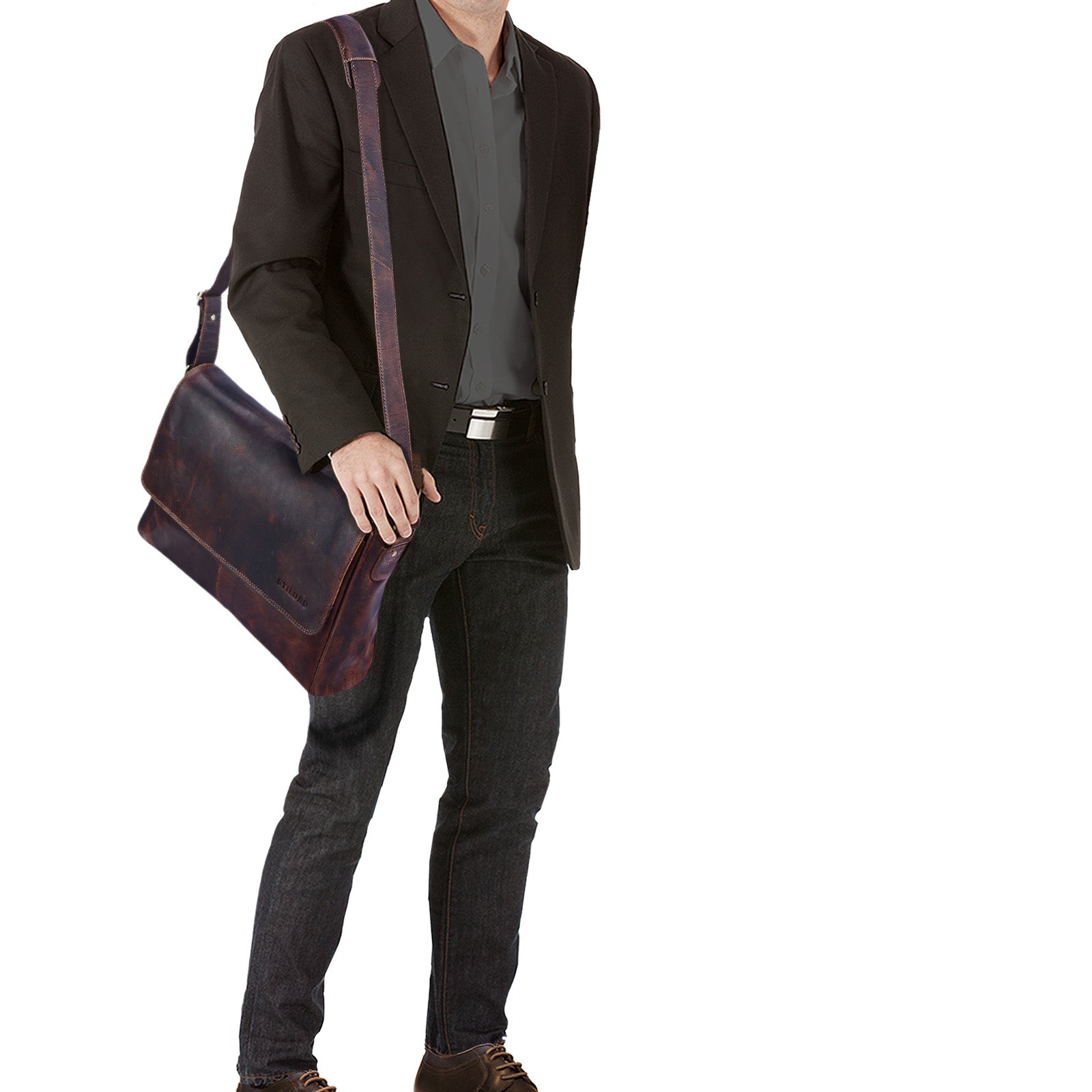 Elegante Leder Businesstasche 