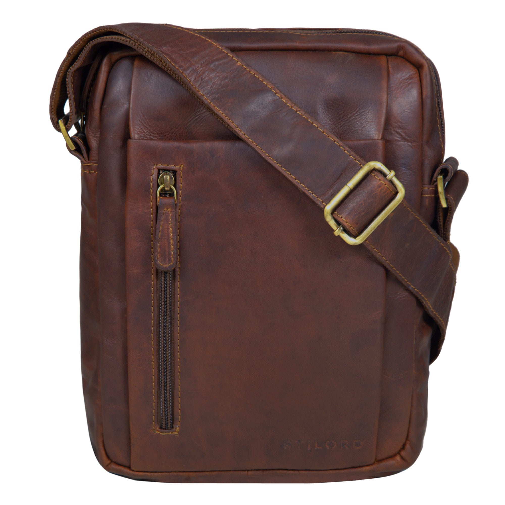 Herren Ledertasche cognac braun