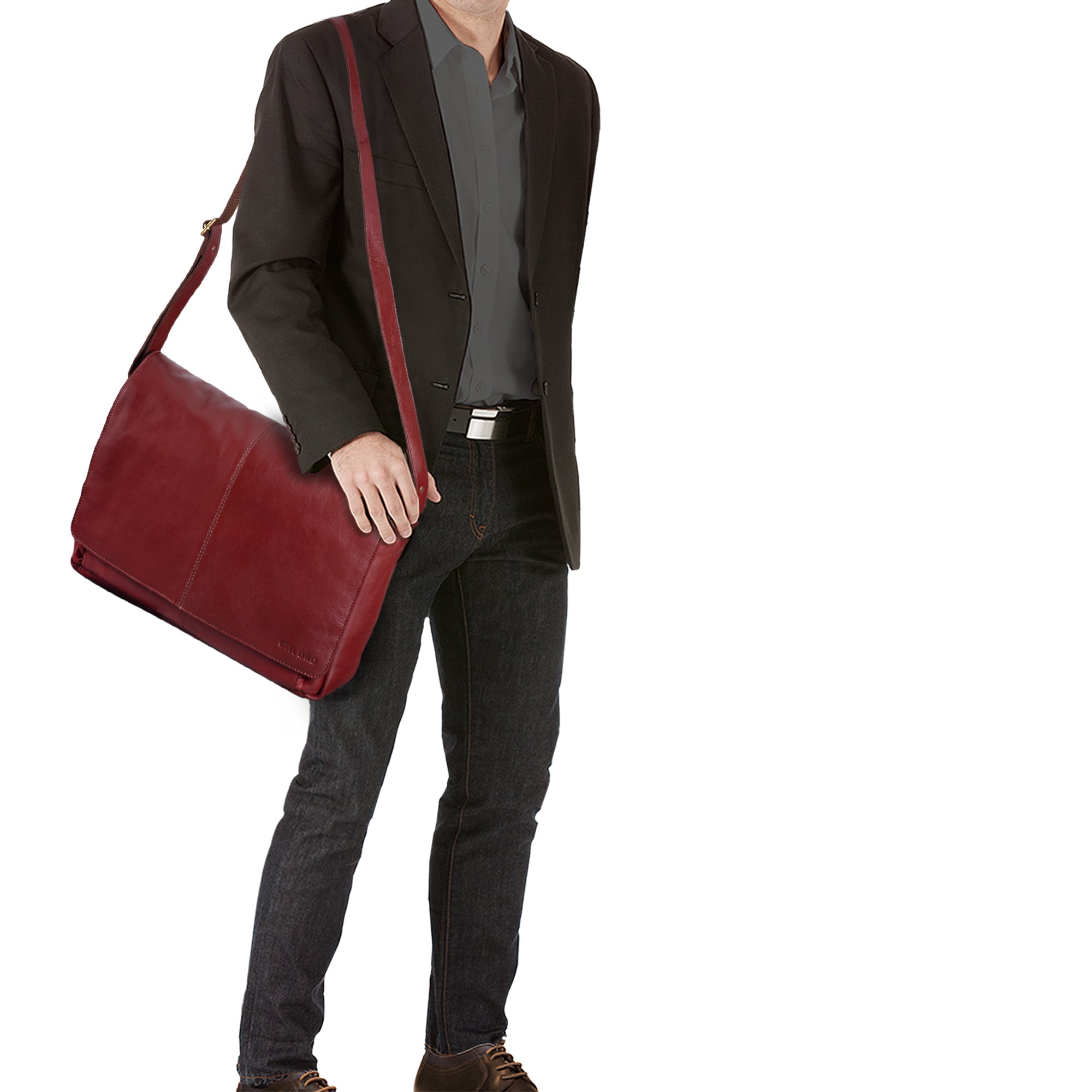 XL Leder Businesstasche braun