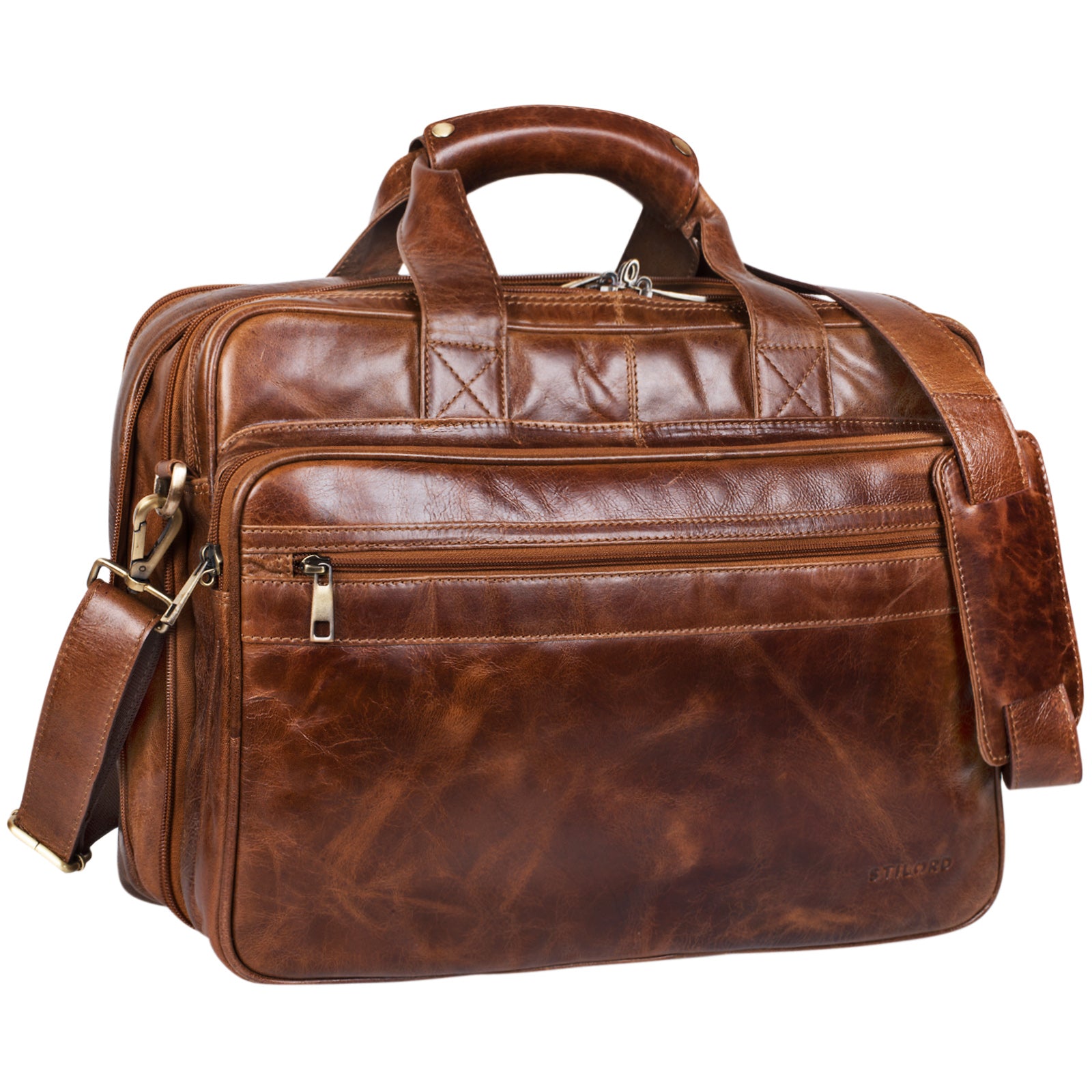 Vintage Lehrertasche Umhängetasche Herren Leder