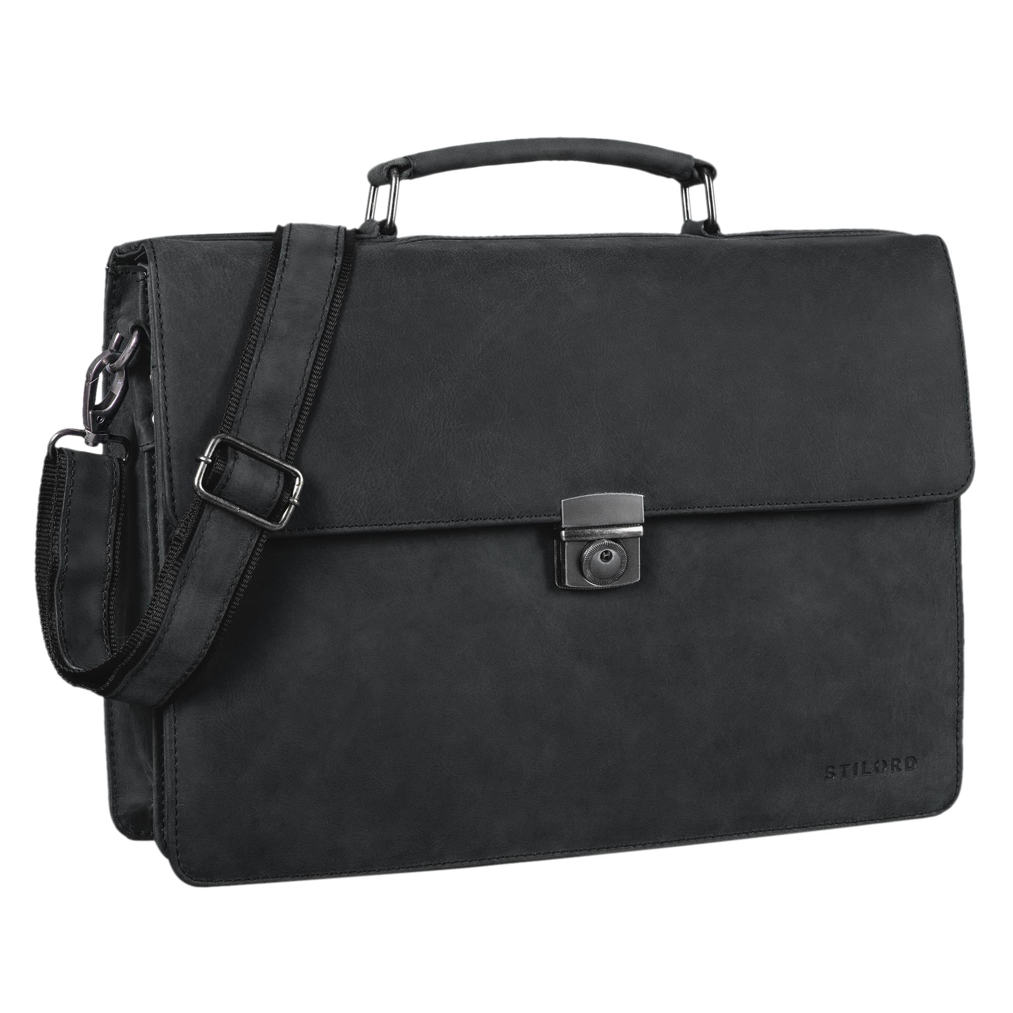 MacBook Pro 15 Zoll Ledertasche schwarz