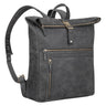 Lederrucksack Rolltop Vintage grau